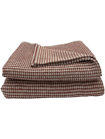 Gingham katoenen jacquard deken