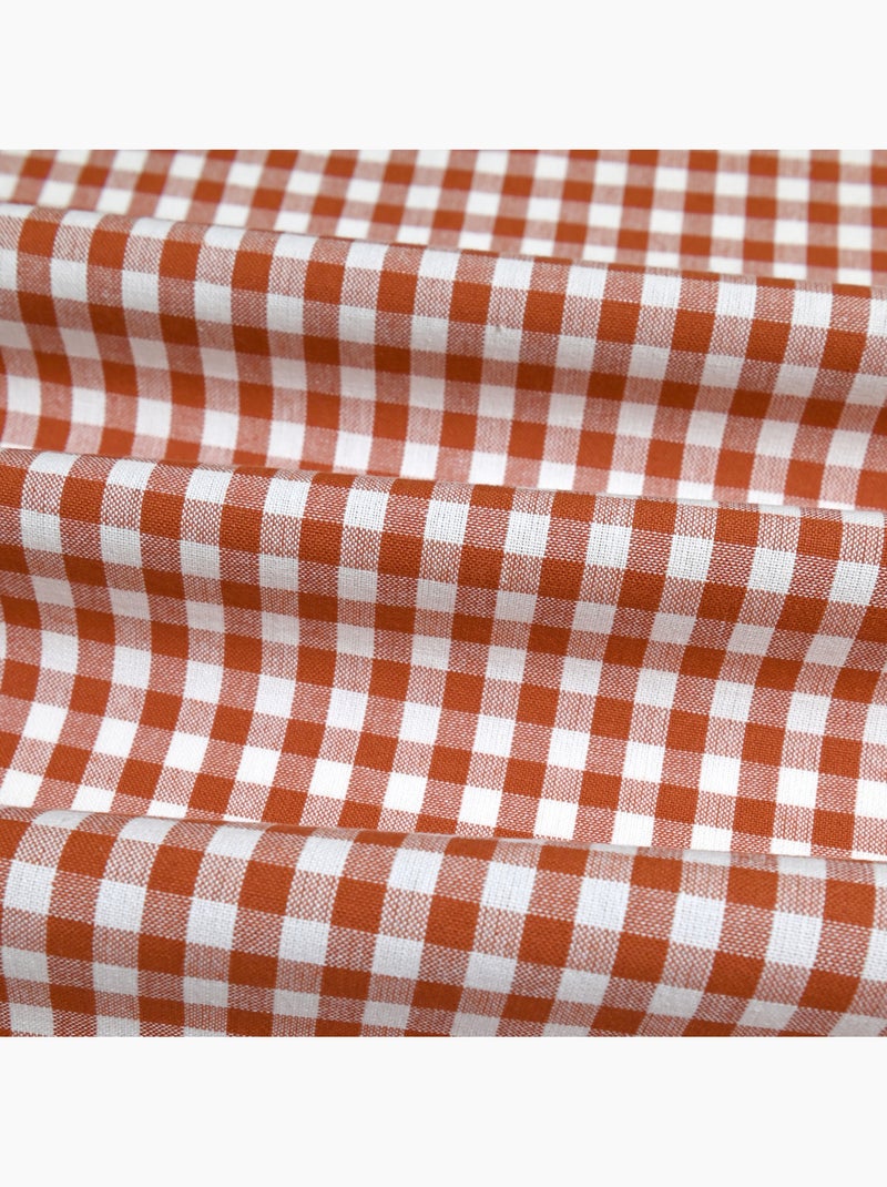 Gingham katoenen keukenhanddoek Koraaloranje - Kiabi
