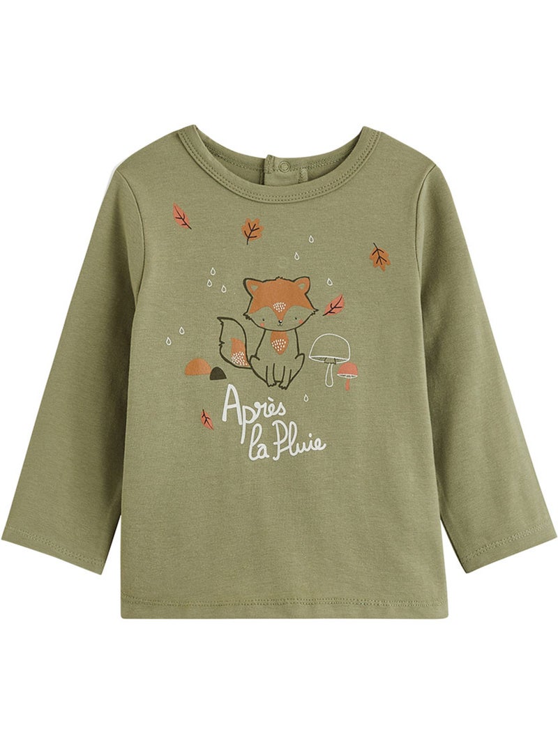 Ginkgo 2-pack baby T-shirts met lange mouwen Groen - Kiabi