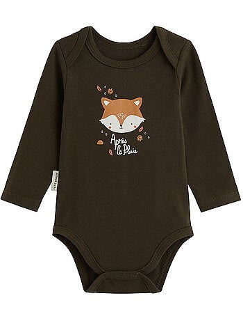 Ginkgo 3-pack babyrompertjes met lange mouwen