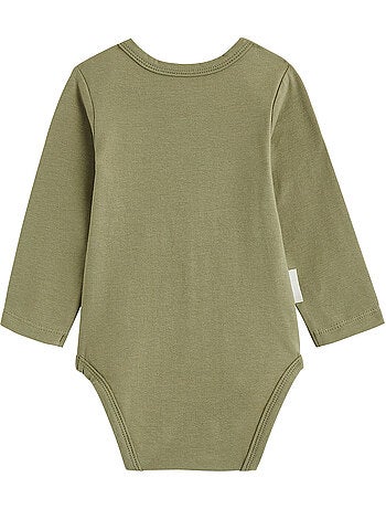 Ginkgo babyrompertjes met lange mouwen (2 stuks)