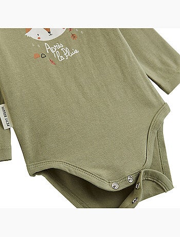 Ginkgo babyrompertjes met lange mouwen (2 stuks)