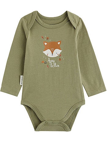 Ginkgo babyrompertjes met lange mouwen (2 stuks)