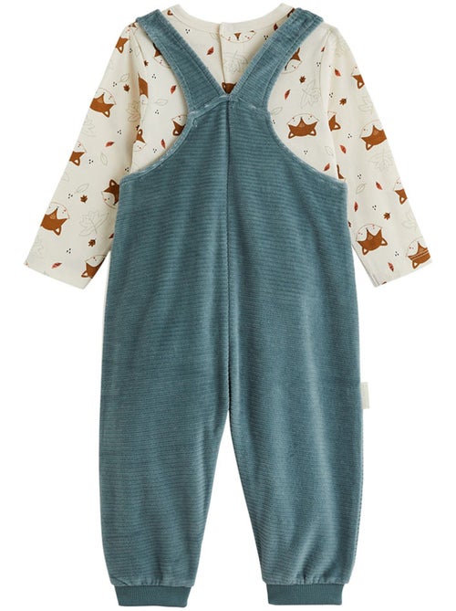 Ginkgo corduroy babyoveralls en t-shirt set - Kiabi