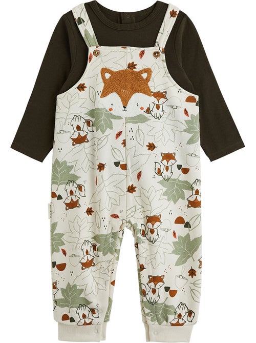 Ginkgo fleece babyoveralls en t-shirt set - Kiabi