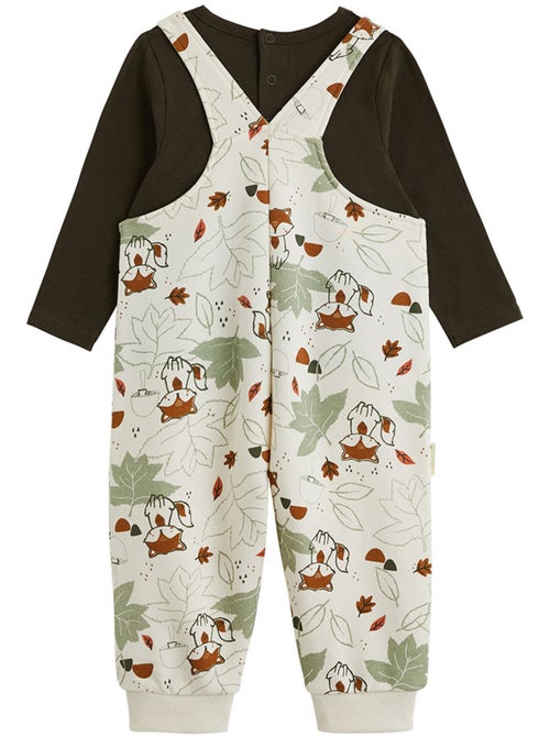 Ginkgo fleece babyoveralls en t-shirt set - Kiabi