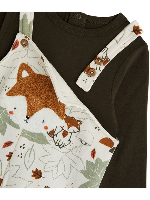 Ginkgo fleece babyoveralls en t-shirt set - Kiabi