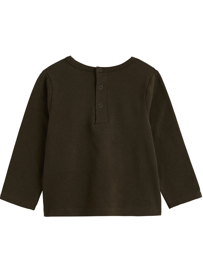Ginkgo fleece babyoveralls en t-shirt set Ecru - Kiabi