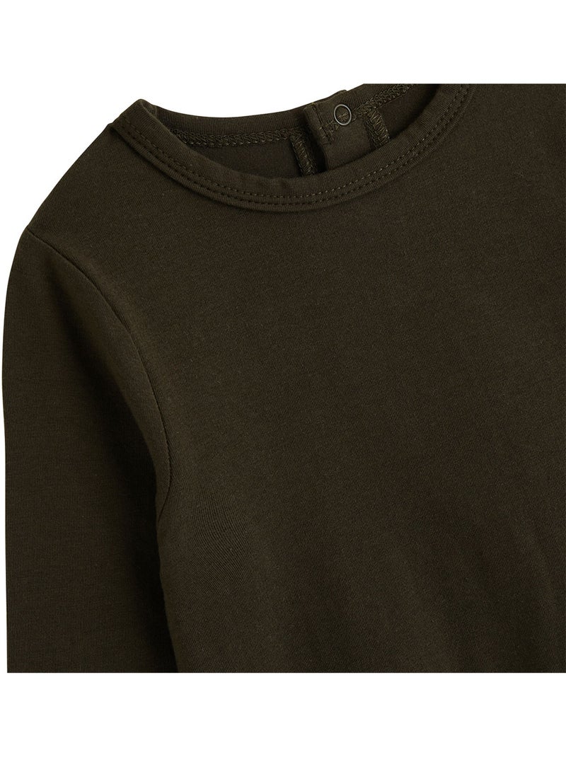 Ginkgo fleece babyoveralls en t-shirt set Ecru - Kiabi