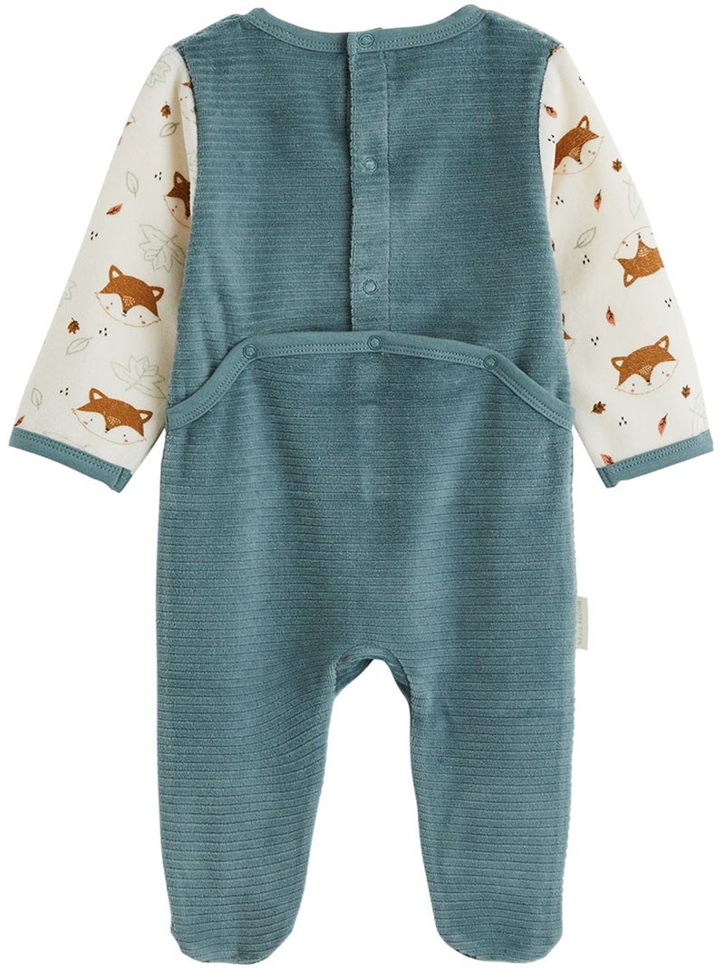 Ginkgo velours babypyjama Groen - Kiabi