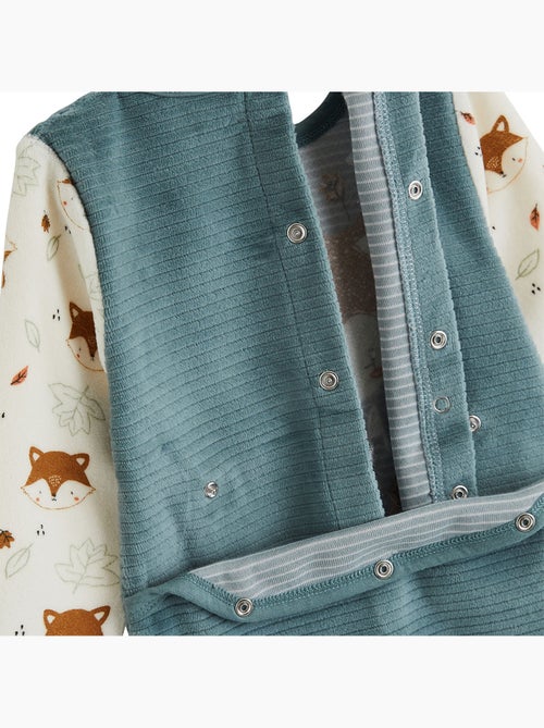 Ginkgo velours babypyjama - Kiabi