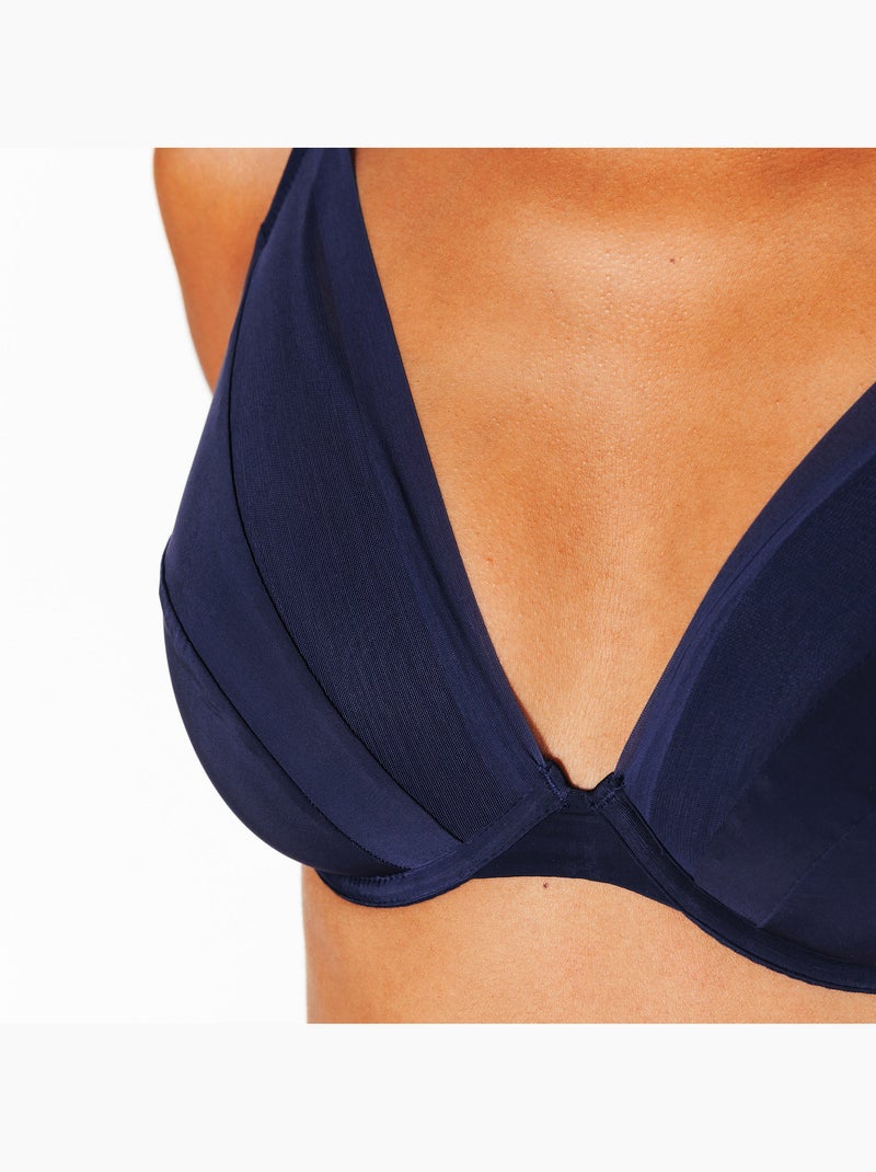Ginny beha vormend microvezel marineblauw Marineblauw - Kiabi