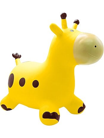 Girafe sauteuse gonflable jaune