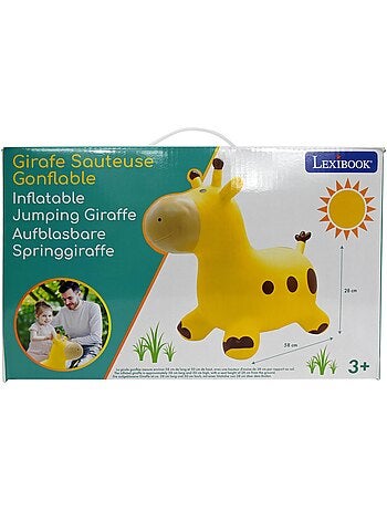 Girafe sauteuse gonflable jaune