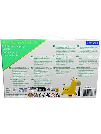 Girafe sauteuse gonflable jaune