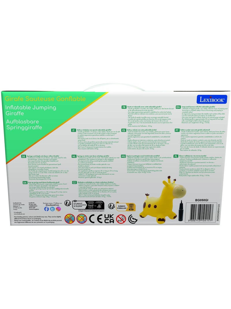 Girafe sauteuse gonflable jaune Jaune - Kiabi