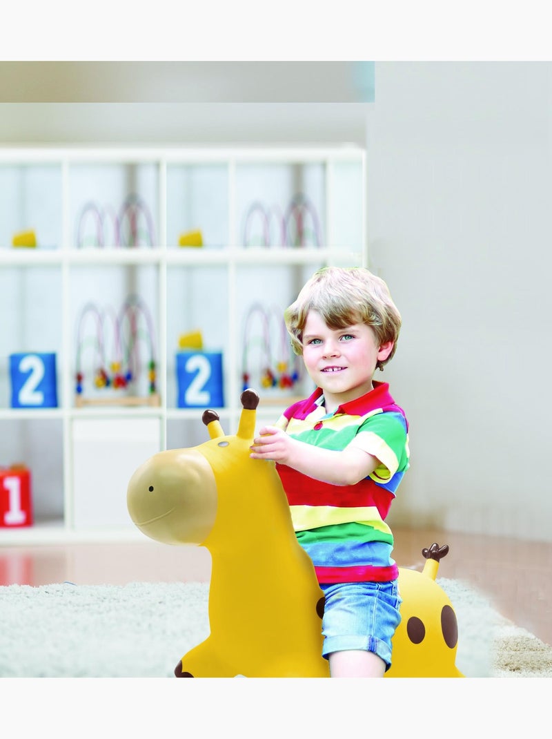Girafe sauteuse gonflable jaune Jaune - Kiabi