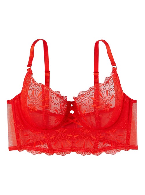Glam beha balconette bustier oranje - Kiabi