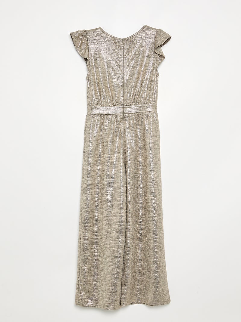 Glanzende gebreide jumpsuit Geel - Kiabi