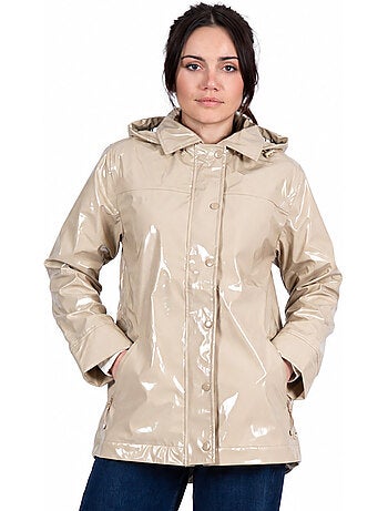 Glanzende regenjas voor dames 'breizh ocean', regenjas voor dames