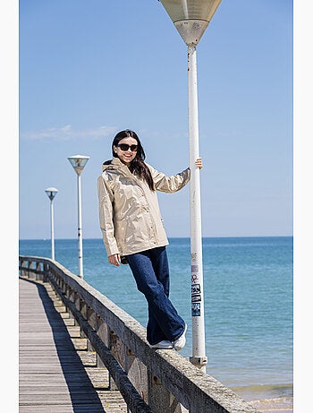 Glanzende regenjas voor dames 'breizh ocean', regenjas voor dames
