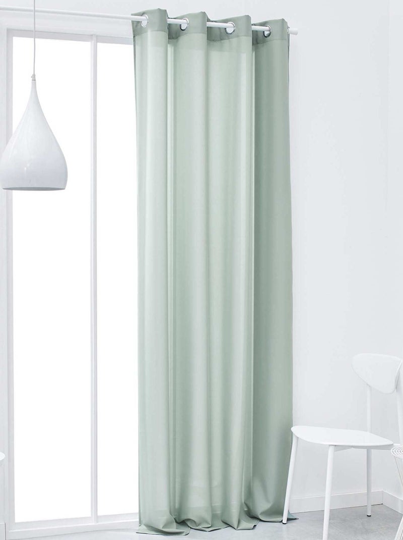 Glasgordijn met ringen Beige - Kiabi