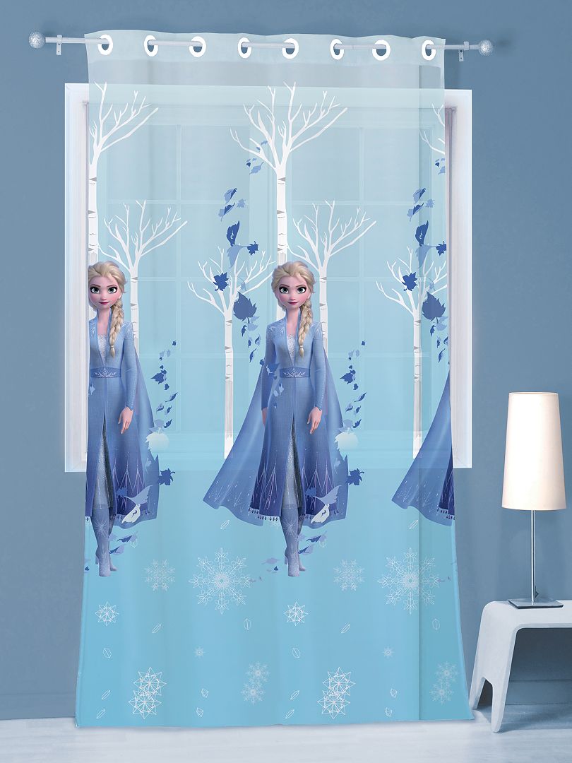 Glasgordijn van 'Frozen' 140 x 240 cm BLAUW - Kiabi