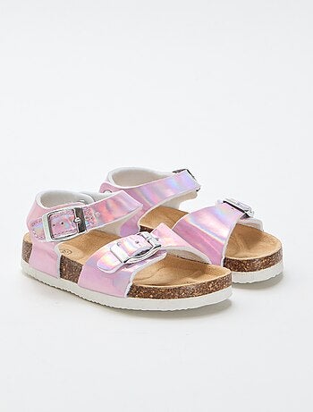 Sandaal met luipaardprint en bandjes