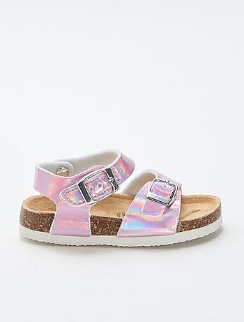 Sandaal met luipaardprint en bandjes
