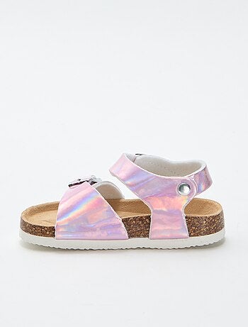 Sandaal met luipaardprint en bandjes