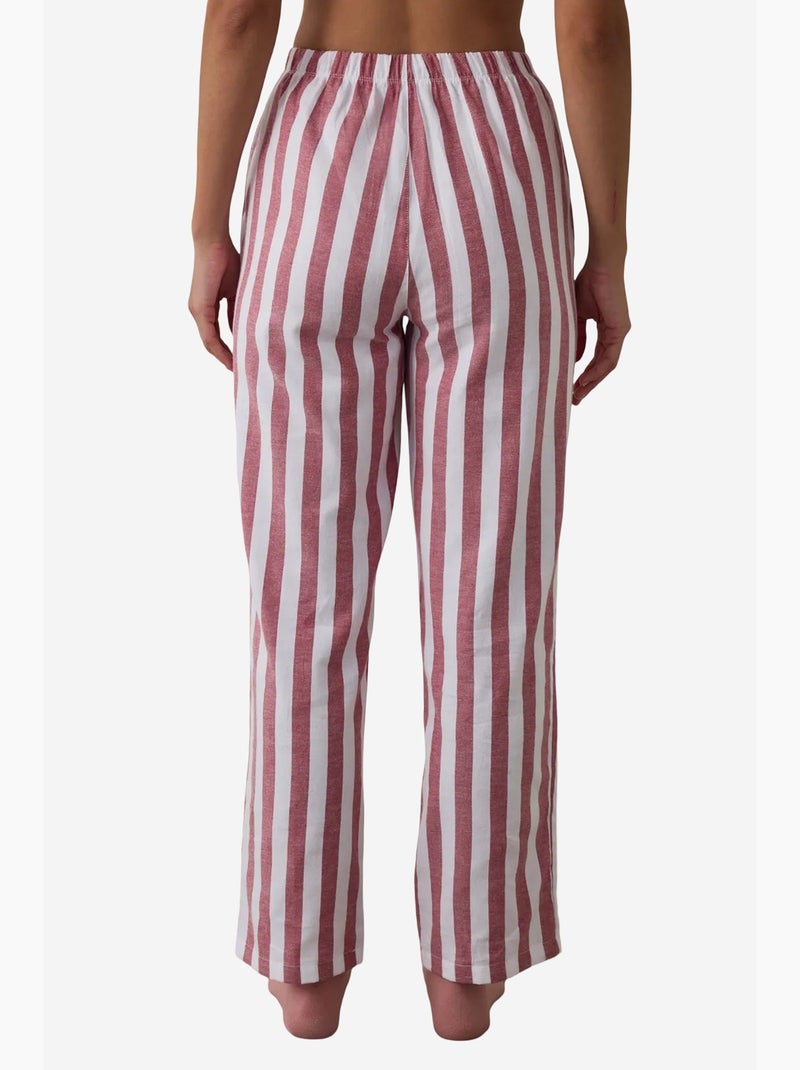 Good mood gestreepte pyjamabroek penti Wit Rood - Kiabi