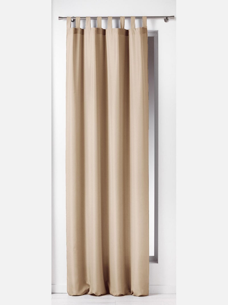 Gordijn met lussen – effen polyester – essentiel Wit - Kiabi
