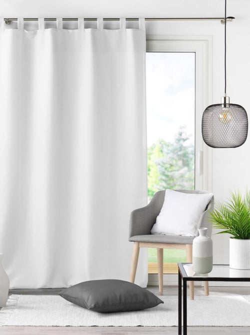 Gordijn met lussen – effen polyester – essentiel - Kiabi