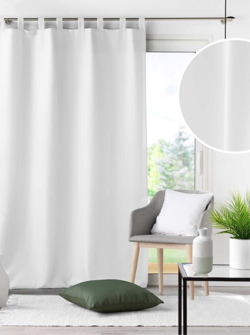 Gordijn met lussen – effen polyester – essentiel - Kiabi