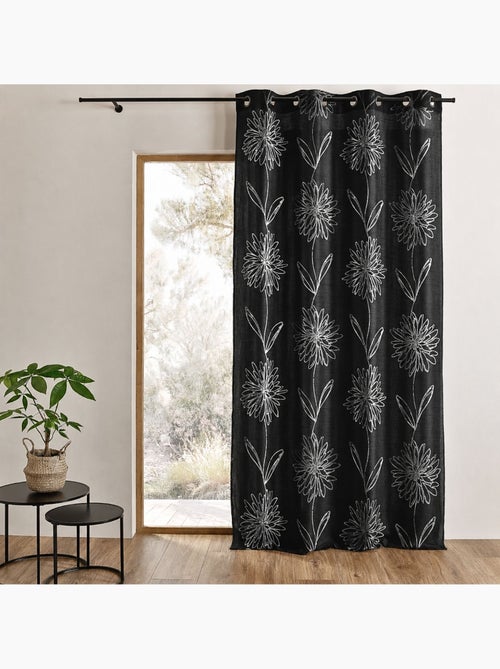 Gordijn met metallic bloemmotieven - Kiabi Gordijn met metallic bloemmotieven - Kiabi