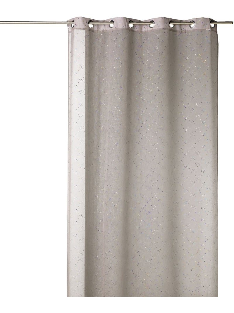 Gordijn met print van kleine kleurrijke stippen Beige - Kiabi