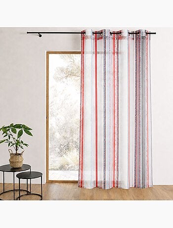 Gordijn van jacquard-organza met verticale strepen