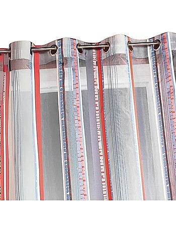 Gordijn van jacquard-organza met verticale strepen