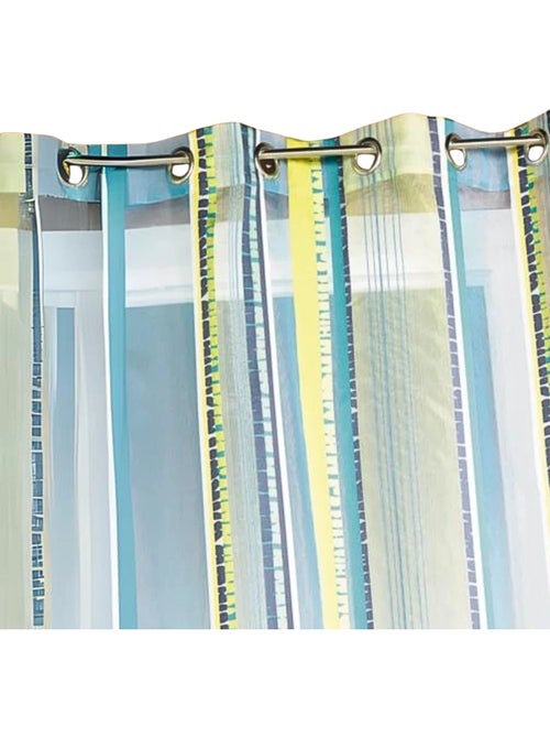 Gordijn van jacquard-organza met verticale strepen - Kiabi