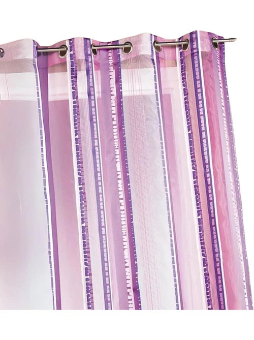 Gordijn van jacquard-organza met verticale strepen - Kiabi