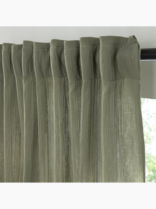 Gordijn van katoenmousseline met 8 verborgen lussen 140 x 300 cm – Future Home - Kiabi