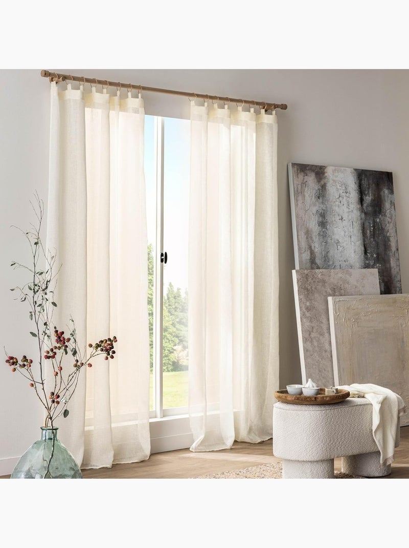 Gordijn van polyester sunline douceur d'intérieur Wit - Kiabi