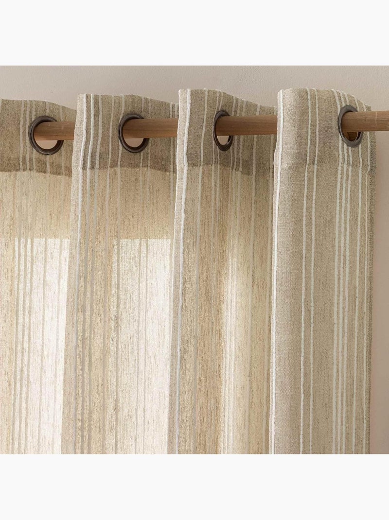 Gordijn van polyester zaho douceur d'intérieur Beige - Kiabi