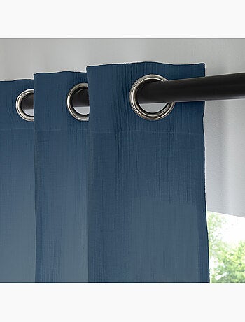 Gordijnpaneel Dreamy van katoenbatist met 8 ringen kakigroen – Future Home