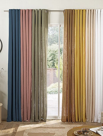 Gordijnpaneel Dreamy van katoenbatist met 8 ringen kakigroen – Future Home