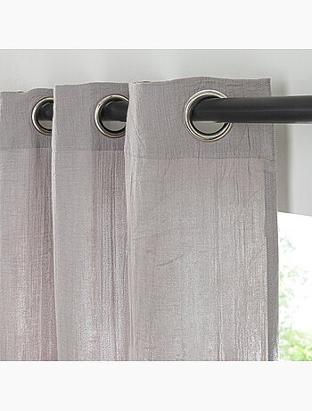 Gordijnpaneel Dreamy van katoenbatist met 8 ringen kakigroen – Future Home