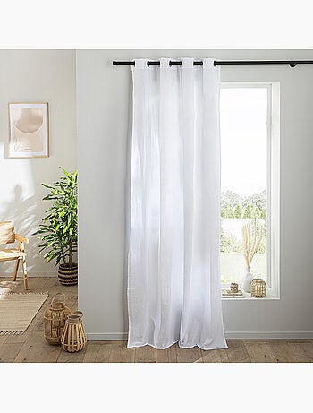 Gordijnpaneel Dreamy van katoenbatist met 8 ringen kakigroen – Future Home