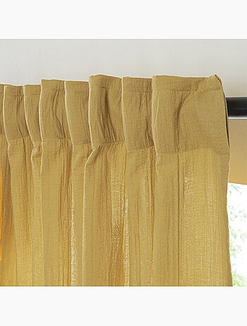 Gordijnpaneel effen van katoengaas met 8 verborgen lussen 140 x 260 cm – Future Home