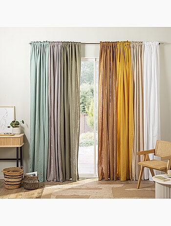 Gordijnpaneel effen van katoengaas met 8 verborgen lussen 140 x 260 cm – Future Home