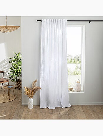 Gordijnpaneel effen van katoengaas met 8 verborgen lussen 140 x 260 cm – Future Home